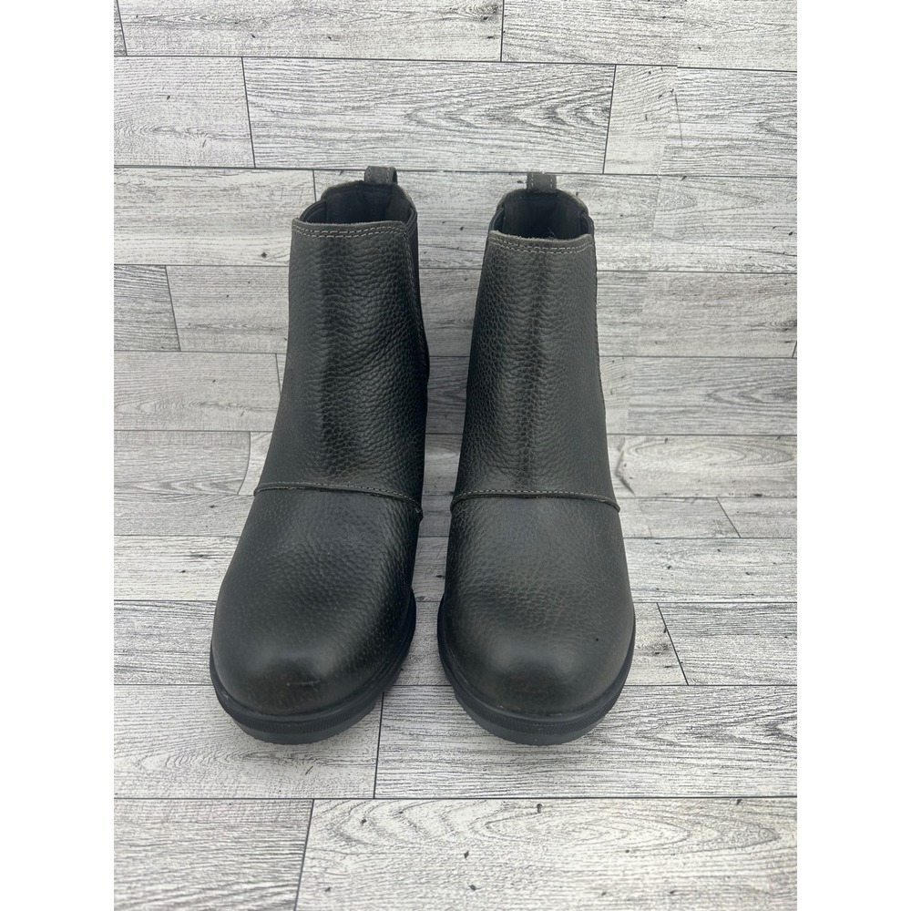 Sorel Joan of Arctic Wedge II Chelsea‎ Boots Quarry Grey Leather Women Size 8